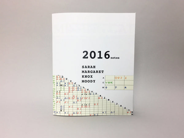 2016 notes by Sarah Margaret Knox Moody