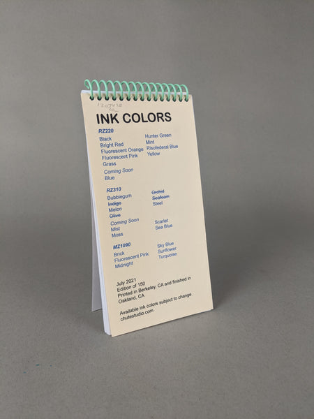 The Chute Riso Ink Color Guide to Bacteria by Awkward Ladies Club